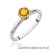 Pierścionek W0557 Cytryn 0,50ct białe złoto 375