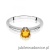 Pierścionek W0557 Cytryn 0,50ct białe złoto 375