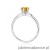Pierścionek W0557 Cytryn 0,50ct białe złoto 375