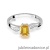 Pierścionek W0094 Cytryn 0,60ct białe złoto 375