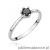 Pierścionek W0496 Czarny Diament 0,30ct białe złoto 375