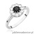Pierścionek W0529 Czarny Diament 0,50ct białe złoto 375