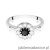 Pierścionek W0529 Czarny Diament 0,50ct białe złoto 375