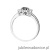 Pierścionek W0529 Czarny Diament 0,50ct białe złoto 375