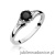 Pierścionek W0076 Czarny Diament 0,50ct białe złoto 375