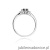 Pierścionek W0076 Czarny Diament 0,50ct białe złoto 375