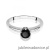 Pierścionek W0557 Czarny Diament 0,50ct białe złoto 375