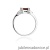 Pierścionek W0040B Granat 1,30ct białe złoto 375