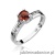 Pierścionek W0106 Granat 0,60ct białe złoto 375