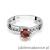 Pierścionek W0106 Granat 0,60ct białe złoto 375