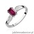 Pierścionek W0094 Granat 0,70ct białe złoto 375