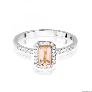 Pierścionek W0575 Morganit 0,60ct białe złoto 375