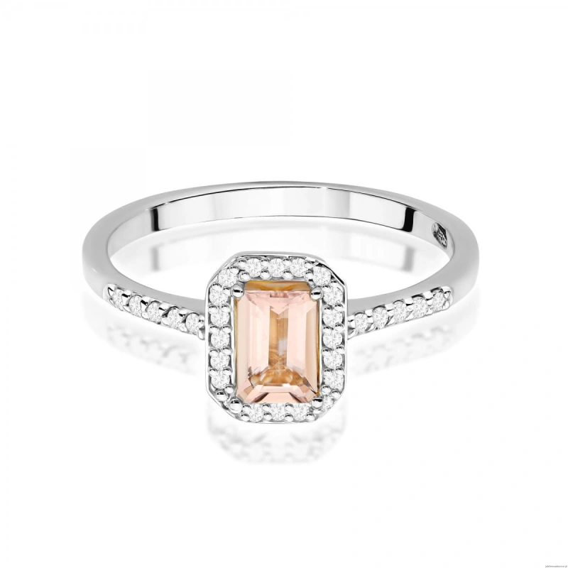 Pierścionek W0575 Morganit 0,60ct białe złoto 375