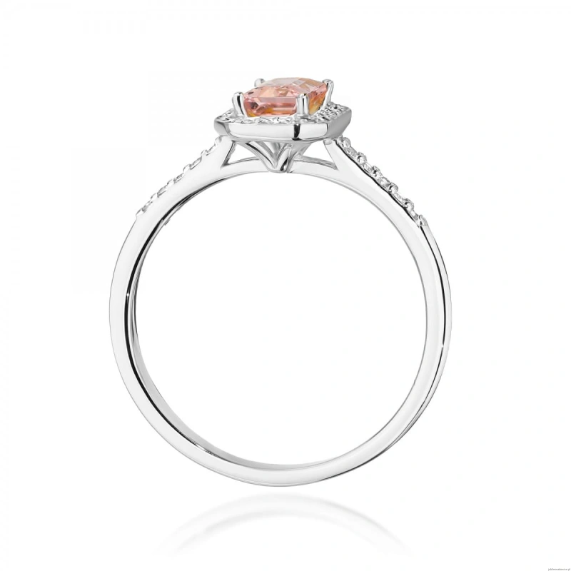 Pierścionek W0575 Morganit 0,60ct białe złoto 375