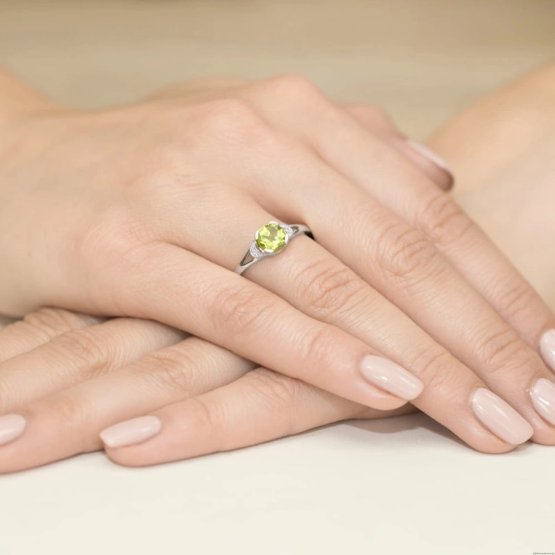 Pierścionek W0040 Oliwin 1,00ct białe złoto 375