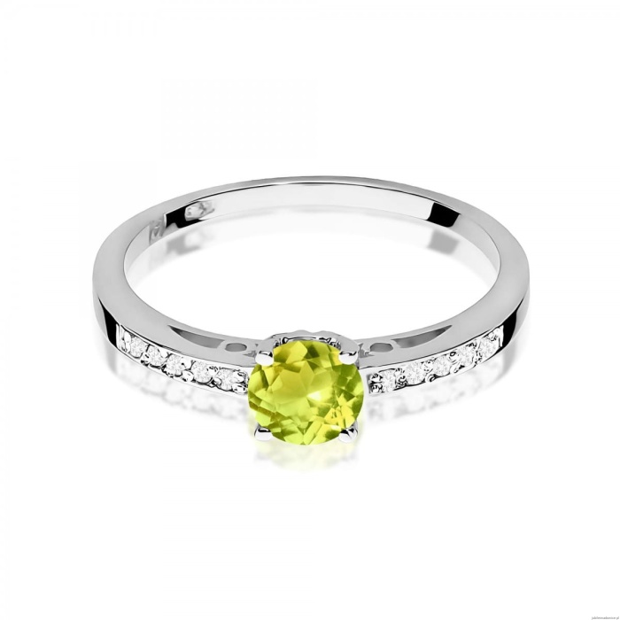 Pierścionek W0066 Oliwin 0,60ct białe złoto 375