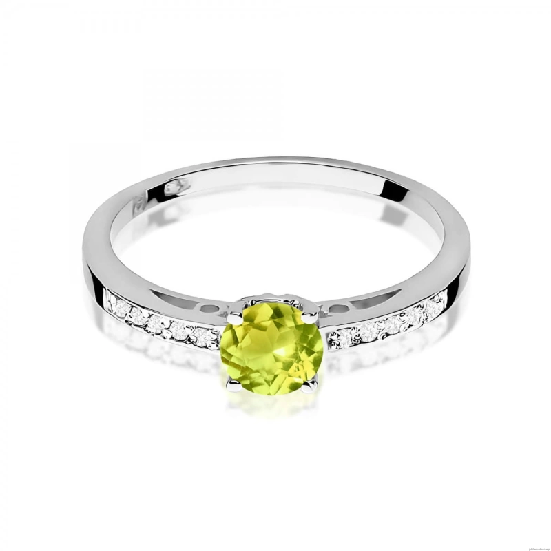 Pierścionek W0066 Oliwin 0,60ct białe złoto 375