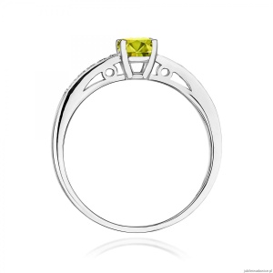 Pierścionek W0066 Oliwin 0,60ct białe złoto 375