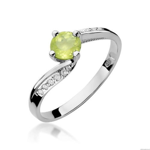 Pierścionek W0084 Oliwin 0,60ct białe złoto 375