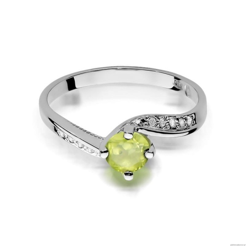 Pierścionek W0084 Oliwin 0,60ct białe złoto 375