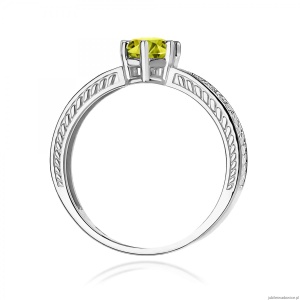 Pierścionek W0075 Oliwin 0,60ct białe złoto 375