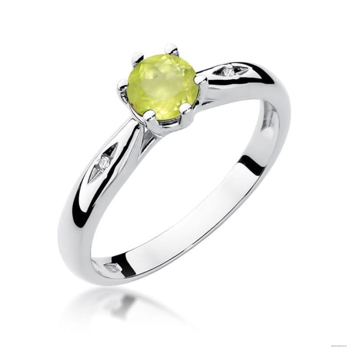 Pierścionek W0074 Oliwin 0,60ct białe złoto 375