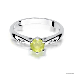Pierścionek W0074 Oliwin 0,60ct białe złoto 375