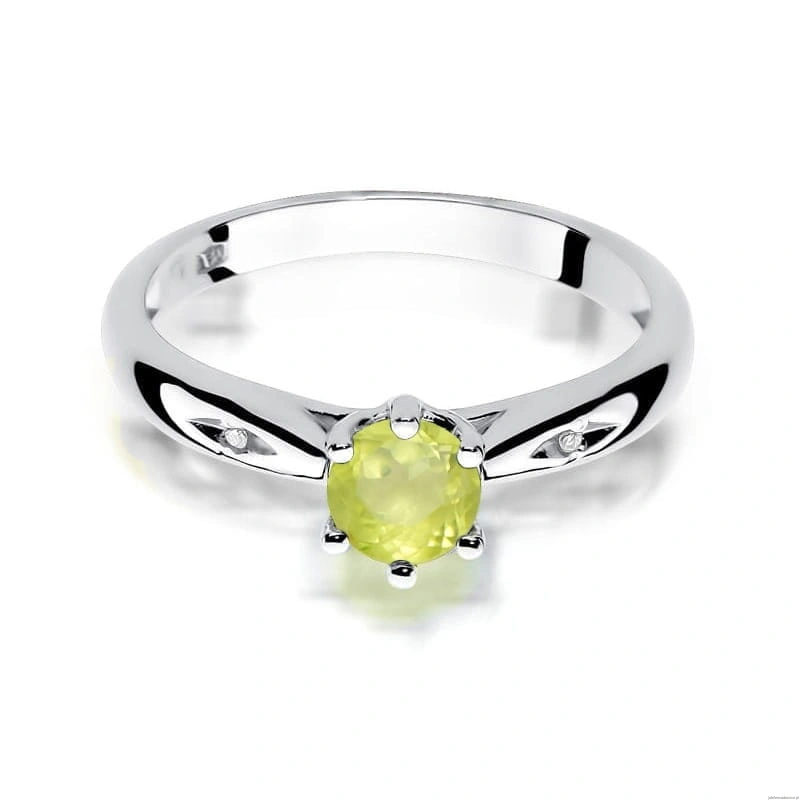 Pierścionek W0074 Oliwin 0,60ct białe złoto 375