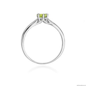 Pierścionek W0074 Oliwin 0,60ct białe złoto 375
