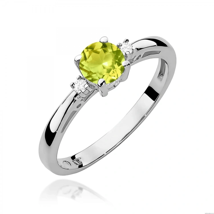 Pierścionek W0010 Oliwin 0,60ct białe złoto 375
