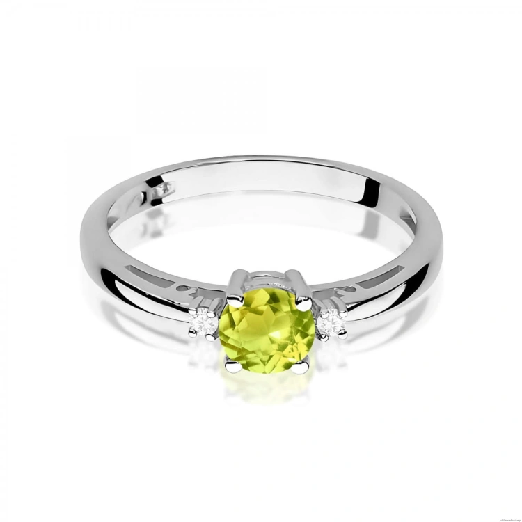 Pierścionek W0010 Oliwin 0,60ct białe złoto 375