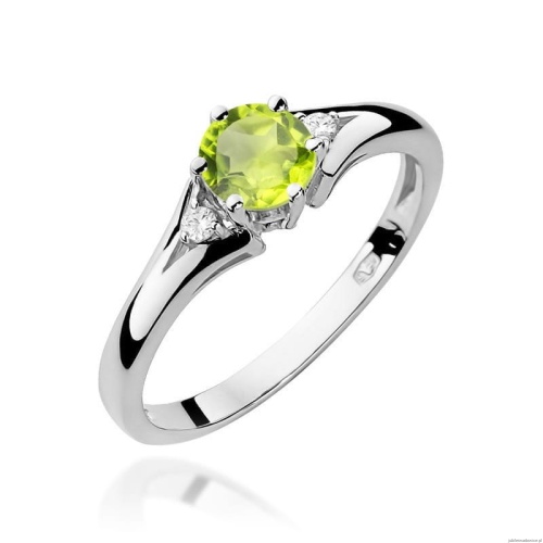 Pierścionek W0076 Oliwin 0,60ct białe złoto 375