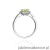 Pierścionek W0087 Oliwin 0,60ct białe złoto 375