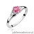 Pierścionek W0076 Różowy Topaz 0,60ct białe złoto 375