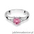 Pierścionek W0076 Różowy Topaz 0,60ct białe złoto 375
