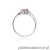 Pierścionek W0076 Różowy Topaz 0,60ct białe złoto 375