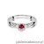 Pierścionek W0428 Rubin 0,15ct białe złoto 375
