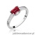 Pierścionek W0105 Rubin 0,80ct białe złoto 375