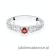Pierścionek W0411 Rubin 0,15ct białe złoto 375