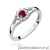 Pierścionek W0185 Rubin 0,15ct białe złoto 375