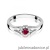 Pierścionek W0185 Rubin 0,15ct białe złoto 375