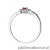 Pierścionek W0185 Rubin 0,15ct białe złoto 375