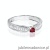 Pierścionek W0449 Rubin 0,15ct białe złoto 375