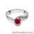 Pierścionek W0084 Rubin 0,60ct białe złoto 375