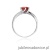 Pierścionek W0084 Rubin 0,60ct białe złoto 375
