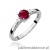 Pierścionek W0010 Rubin 0,60ct białe złoto 375