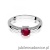 Pierścionek W0010 Rubin 0,60ct białe złoto 375