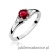 Pierścionek W0076 Rubin 0,60ct białe złoto 375