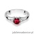 Pierścionek W0076 Rubin 0,60ct białe złoto 375