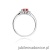 Pierścionek W0076 Rubin 0,60ct białe złoto 375